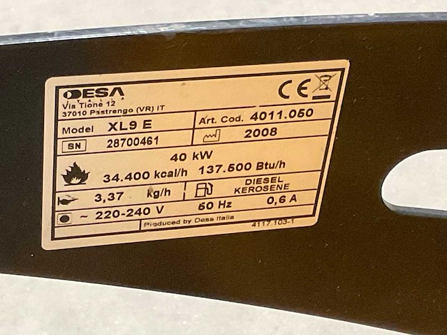 Desa master - xl9 e - mobiele heater - afbeelding 8 van  8