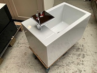 Design badmeubel catalano wastafel met axor massaud waterval kraan - afbeelding 6 van  7