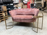 Design bank 140 cm breed, 2x bijzettafel - afbeelding 1 van  7