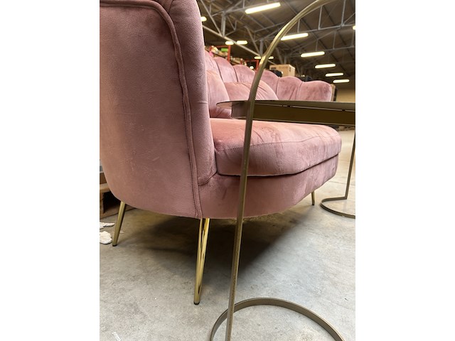 Design bank 140 cm breed, 2x bijzettafel - afbeelding 6 van  7