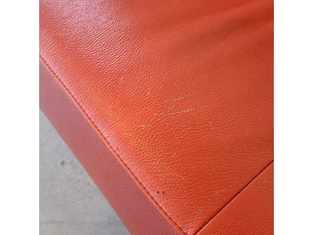 Design bank, leolux, 3 zits, rood - afbeelding 2 van  11