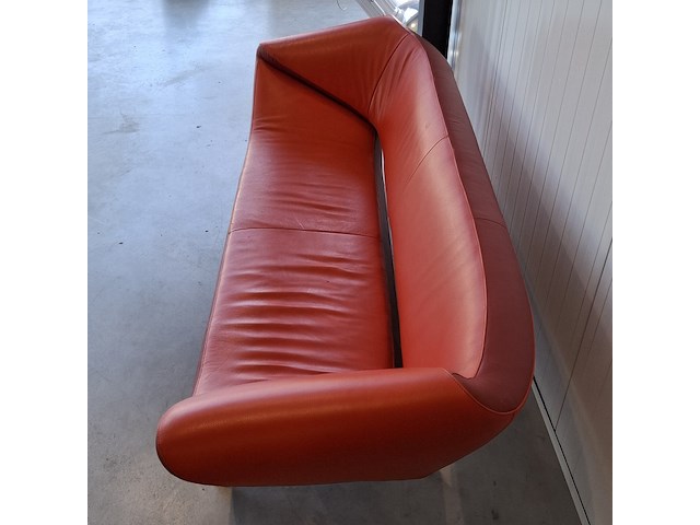 Design bank, leolux, 3 zits, rood - afbeelding 11 van  11