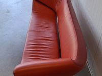Design bank, leolux, 3 zits, rood - afbeelding 11 van  11