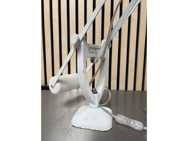 Design bureaulamp, architectenlamp, muno, wit - afbeelding 4 van  7