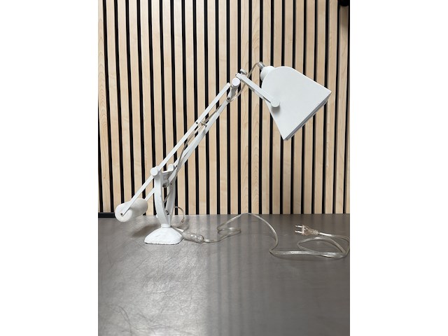 Design bureaulamp, architectenlamp, muno, wit - afbeelding 1 van  7