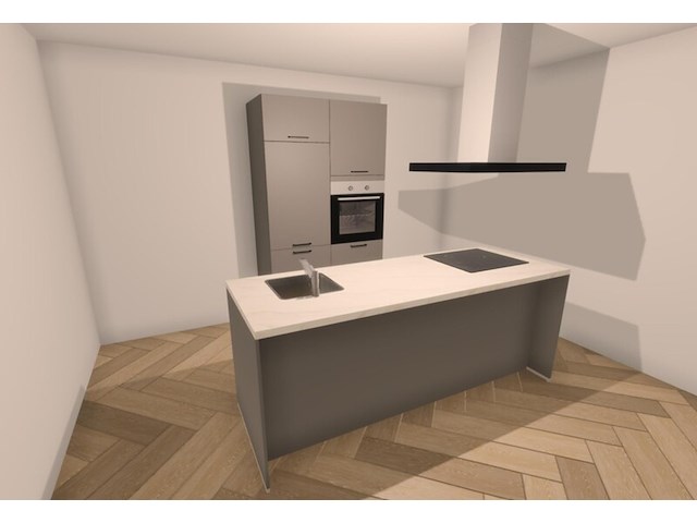 Design eiland keuken - inclusief apparatuur, frederik, taupe - afbeelding 1 van  3