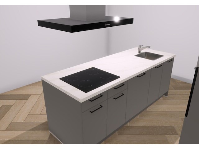 Design eiland keuken - inclusief apparatuur, frederik, taupe - afbeelding 2 van  3