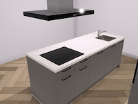 Design eiland keuken - inclusief apparatuur, frederik, taupe - afbeelding 2 van  3