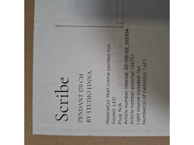 Design hanglamp, bolia, scribe - afbeelding 4 van  5