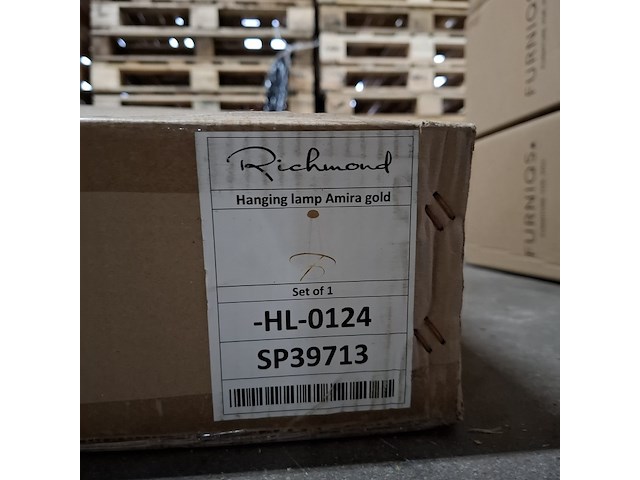 Design hanglamp, richmond, amira gold - afbeelding 4 van  4