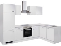 Design hoek keuken met apparatuur, kevin, wit