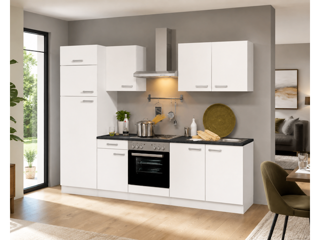 Design keuken inclusief apparatuur, carlos, wit - afbeelding 1 van  7