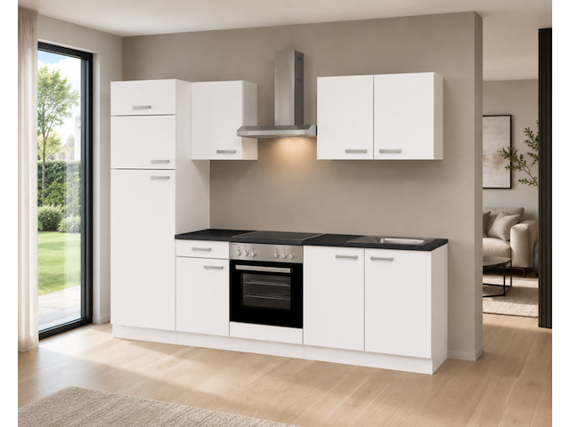 Design keuken inclusief apparatuur, carlos, wit - afbeelding 2 van  7