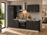 Design keuken inclusief apparatuur, jimmy, antraciet