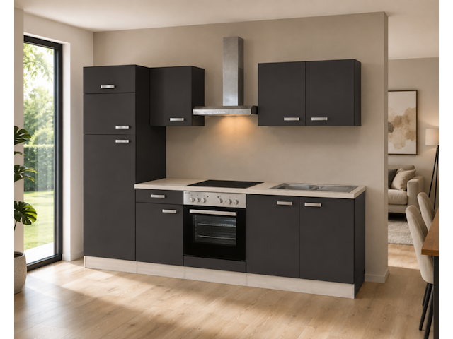 Design keuken inclusief apparatuur, jimmy, antraciet - afbeelding 2 van  7