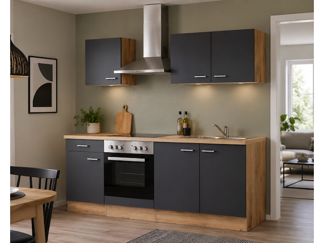 Design keuken met apparatuur, jerome, antraciet - afbeelding 1 van  7
