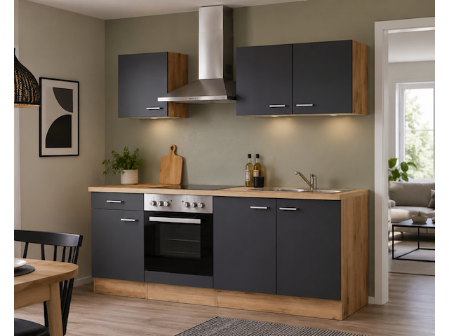 Design keuken met apparatuur, jerome, antraciet - afbeelding 1 van  7