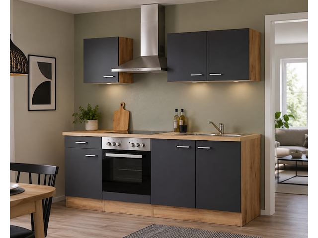 Design keuken met apparatuur, jerome, antraciet - afbeelding 1 van  7