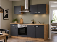 Design keuken met apparatuur, jerome, antraciet - afbeelding 1 van  7
