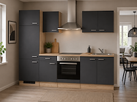 Design keuken met apparatuur, maxime, antraciet