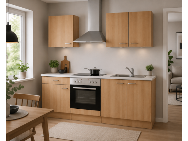 Design keuken met apparatuur, rudy, eiken - afbeelding 1 van  7