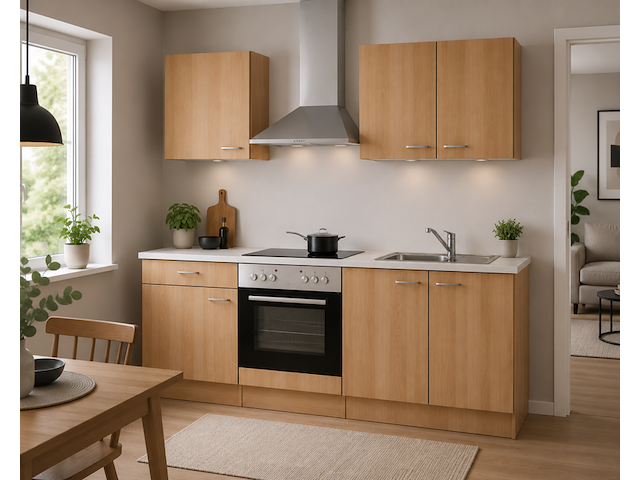 Design keuken met apparatuur, rudy, eiken - afbeelding 1 van  7