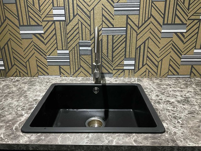 Design keukenopstelling voorzien van vaatwasser/gootsteen/koelkast - afbeelding 12 van  16