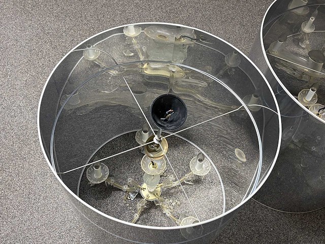 Design kroonluchter met doorzichtige kap - moooi - afbeelding 4 van  5