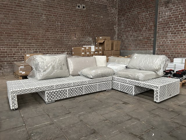 Design loungeset 4-delig met kussens - afbeelding 1 van  7