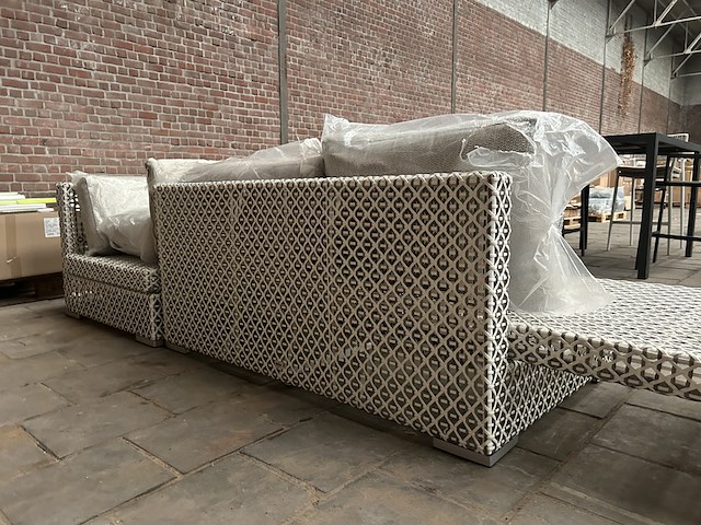 Design loungeset 4-delig met kussens - afbeelding 5 van  7