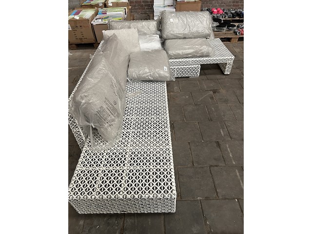 Design loungeset 4-delig met kussens - afbeelding 7 van  7