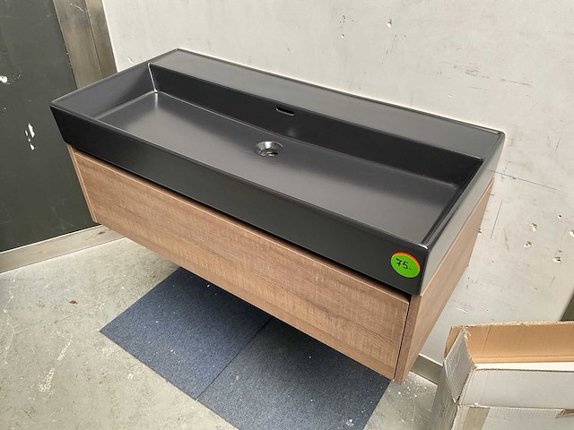 Design onderkast met keramische wastafel 102x46cm - afbeelding 2 van  5