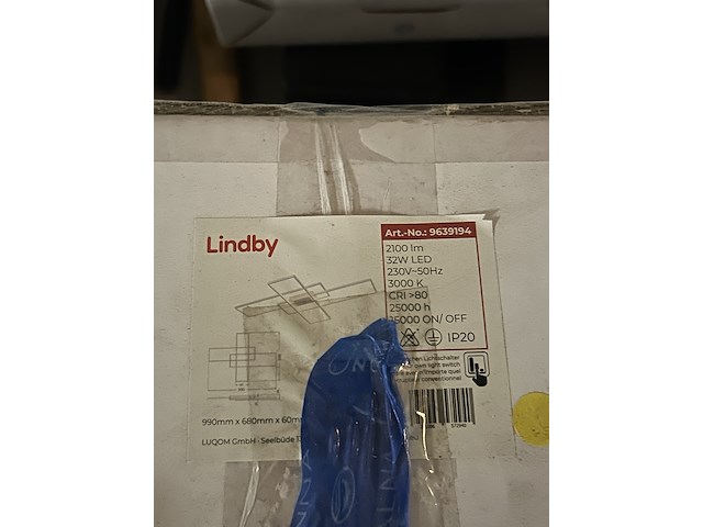 Design plafondlamp lindby - afbeelding 2 van  2