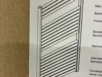 Design radiator hsk wit met afmeting 121,5 x 50 cm. - afbeelding 2 van  2