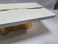Design salontafel met goudkleurig onderstel - afbeelding 5 van  6