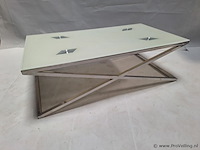 Design salontafel met verchroomd onderstel - afbeelding 1 van  4