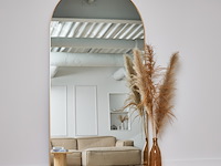 Design spiegel met boog goud 200x100 cm - afbeelding 3 van  4