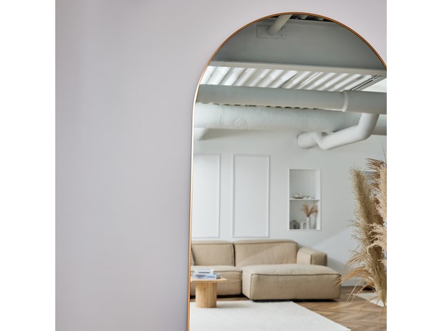 Design spiegel met boog goud 200x100 cm - afbeelding 4 van  4
