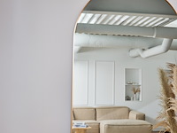 Design spiegel met boog goud 200x100 cm - afbeelding 4 van  4