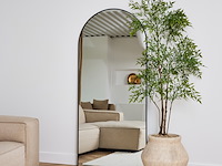 Design spiegel met boog zwart 180x70 cm - afbeelding 1 van  5