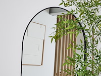 Design spiegel met boog zwart 180x70 cm - afbeelding 5 van  5