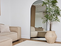 Design spiegel met boog zwart 180x70 cm - afbeelding 2 van  5