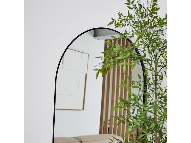 Design spiegel met boog zwart 180x70 cm - afbeelding 5 van  5