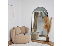 Design spiegel met boog zwart 200x100 cm - afbeelding 5 van  5