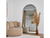Design spiegel met boog zwart 200x100 cm - afbeelding 2 van  5