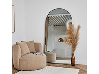 Design spiegel met boog zwart 200x100 cm - afbeelding 1 van  5