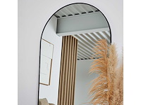 Design spiegel met boog zwart 200x100 cm - afbeelding 3 van  5