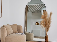 Design spiegel met boog zwart 200x100 cm