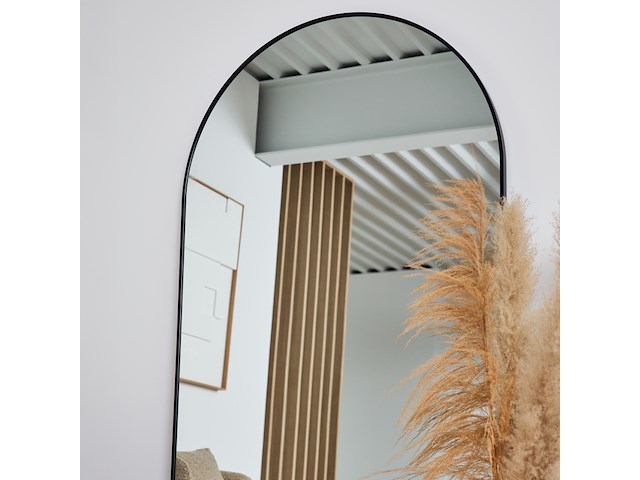 Design spiegel met boog zwart 200x100 cm - afbeelding 5 van  5