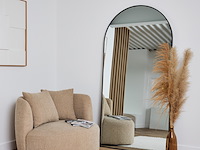 Design spiegel met boog zwart 200x100 cm - afbeelding 4 van  5